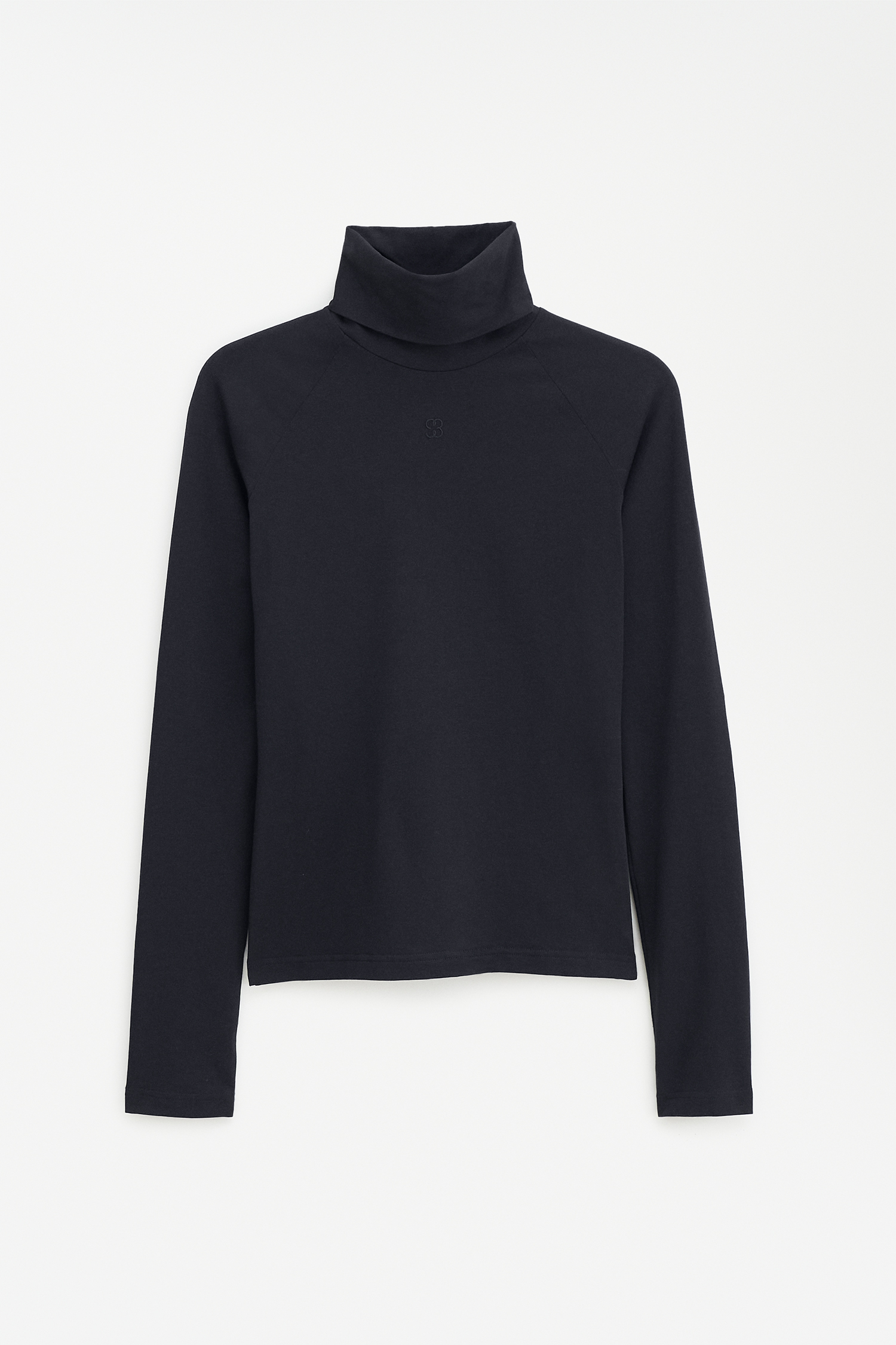 Filippa K Cotton Turtleneck Top In Black